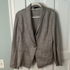 Eileen Fisher Silver Metallic Blazer Relaxed Fit size medium
